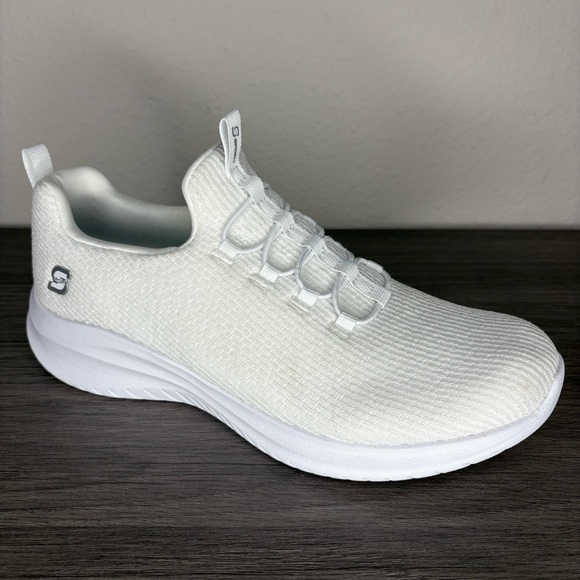 New Skechers Knit Mesh Women's Charlize 2.0 White Slip Ons Size 9 - Picture 8 of 10